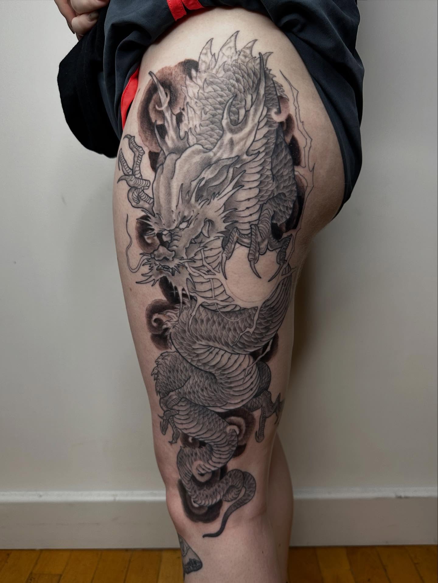 Tattoo by @jakejtattoos — black_and_grey, realism