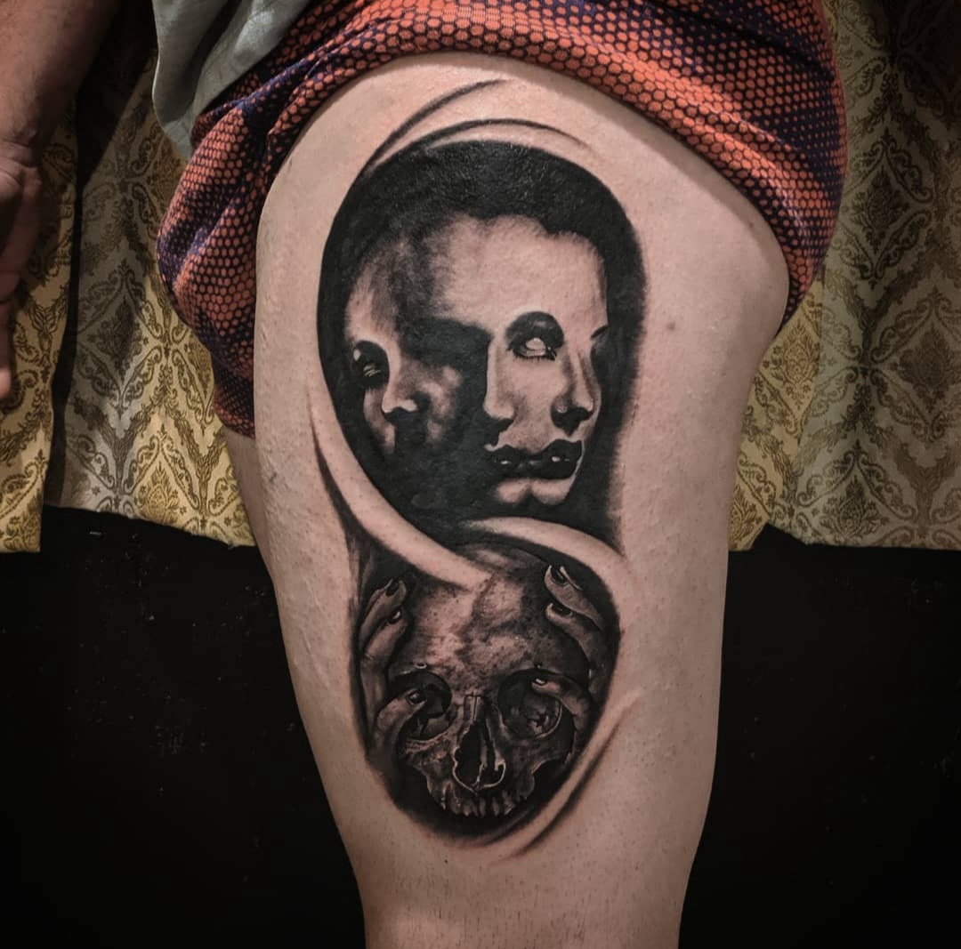 Tattoo by @ravenwrathmore — realism, dark_realism