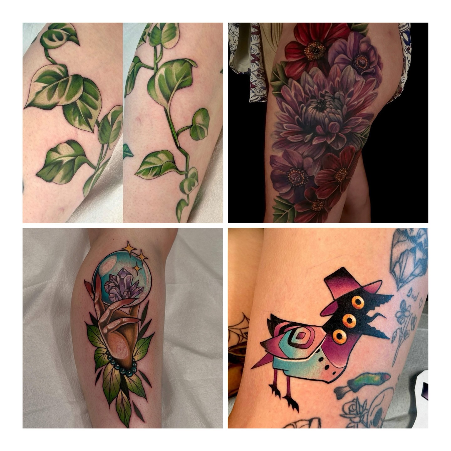 Vines American traditional tattoo on the forearm by Kim Goff - Special K