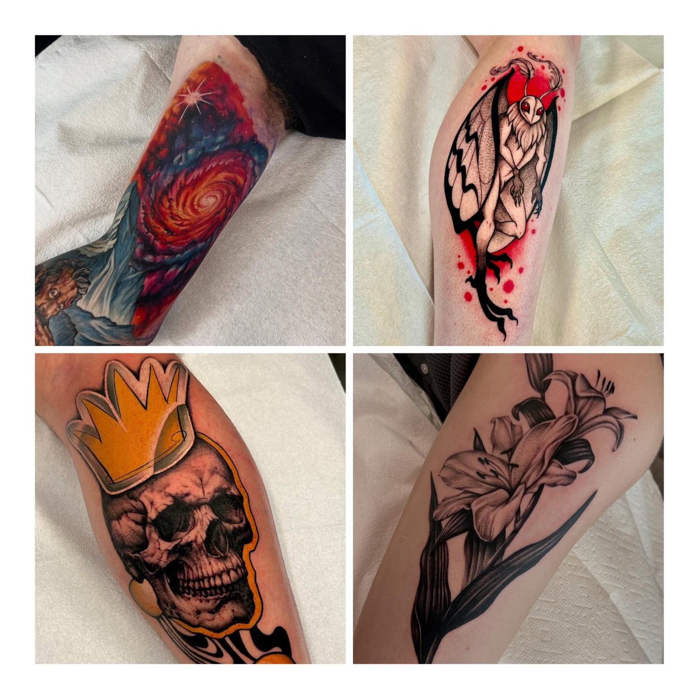 Galaxy dotwork tattoo on the forearm by Kim Goff - Special K