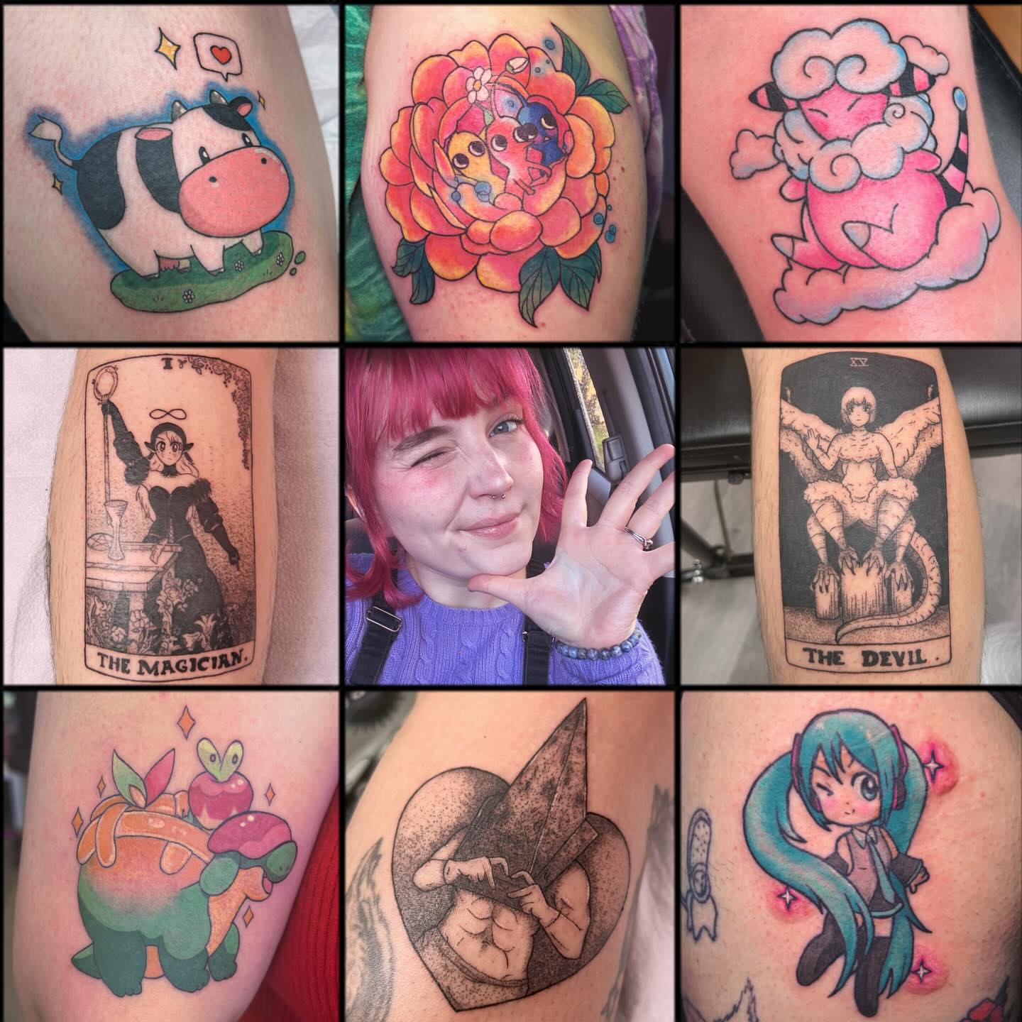 Tattoo by @rilakkaya — anime, dotwork
