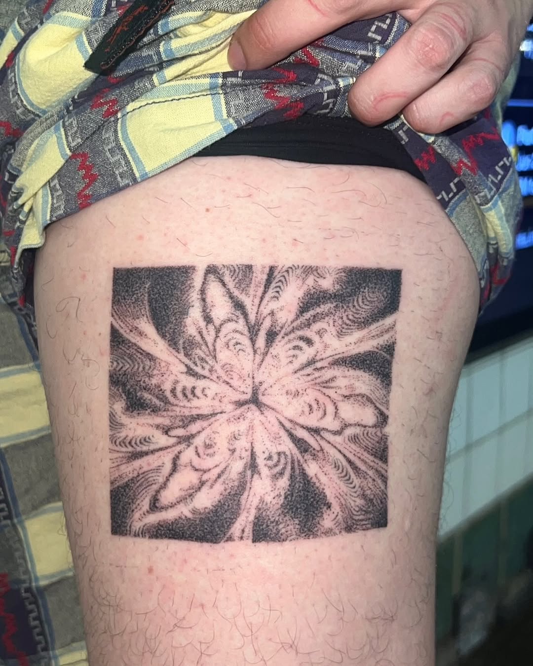 Tattoo by @texturemapping_ — dotwork, geometric