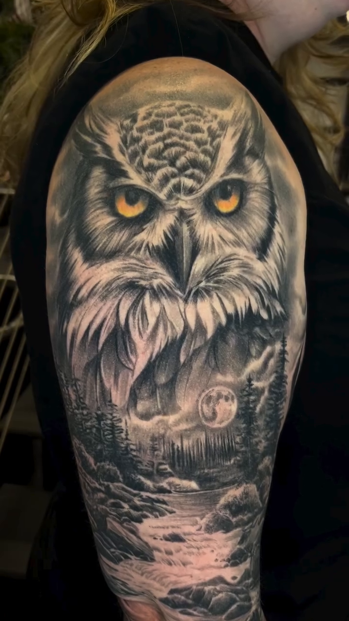 Tattoo by @jessef_tattoo — realism, black_and_grey