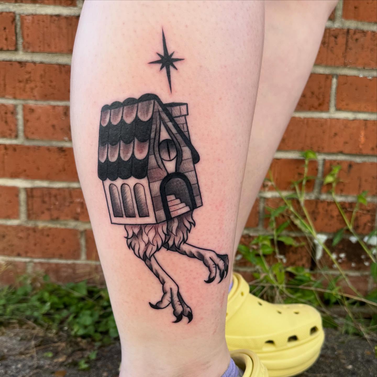 Tattoo by @gremlin.tattoos — black_and_grey