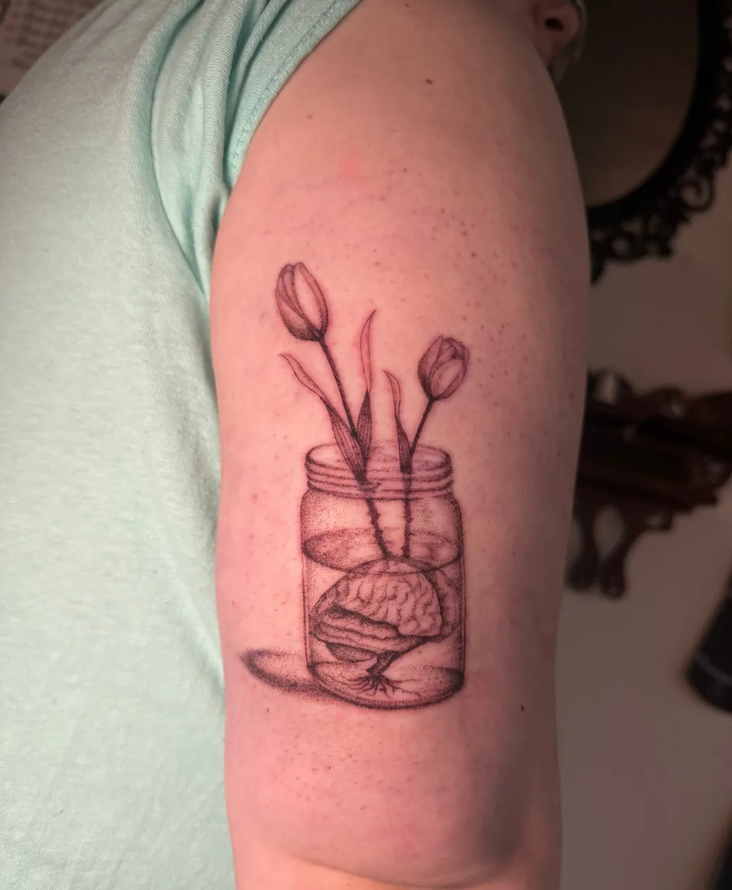 Tattoo by @emprintedd β black_and_grey
