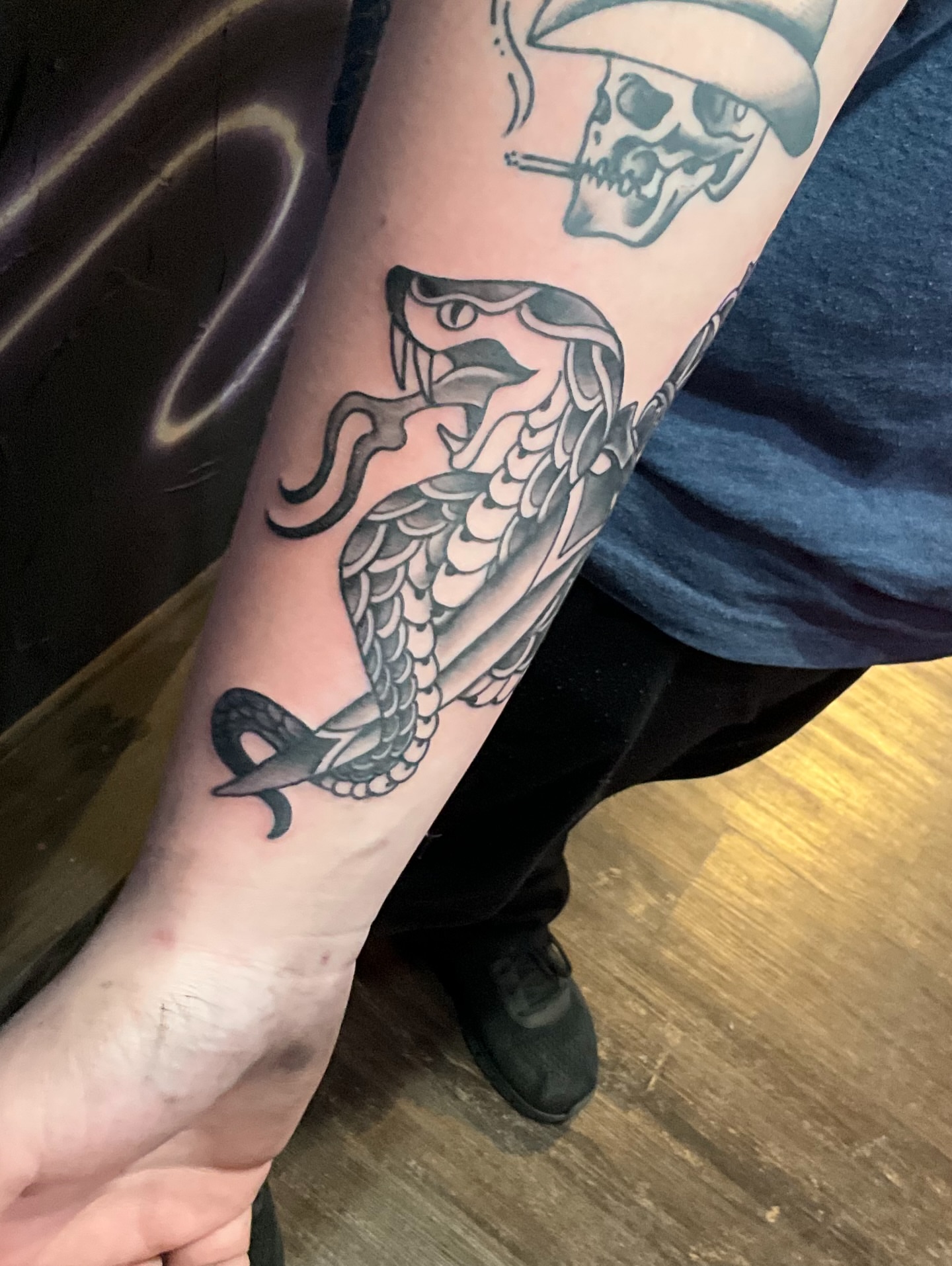 Tattoo by @remnantironandart — american_traditional, black_and_grey