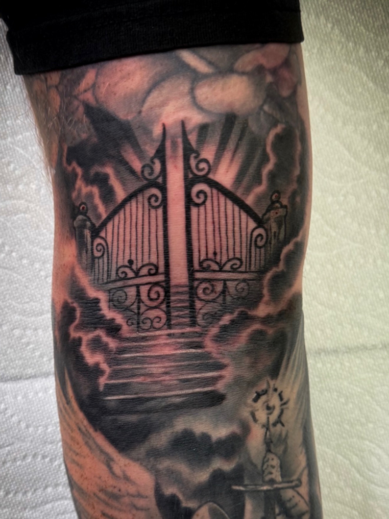 Tattoo by @_jaketattoos — black_and_grey, realism