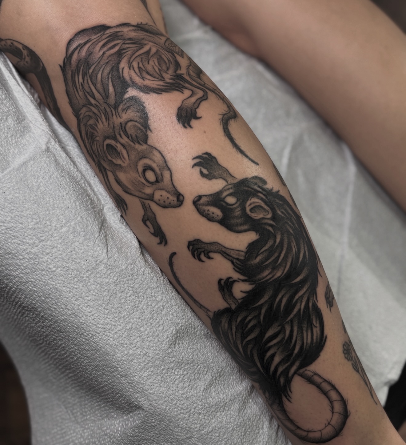 Tattoo by @welpfu — black_and_grey