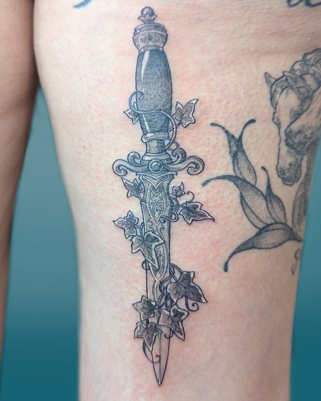 Tattoo by @lepus_tattoos — black_and_grey