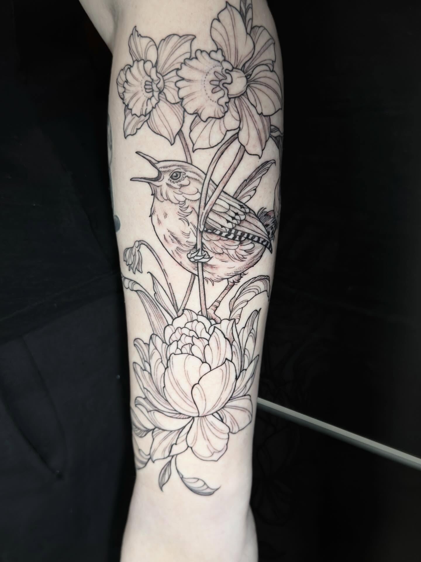 Tattoo by @kmarsdentattoos — black_and_grey, realism