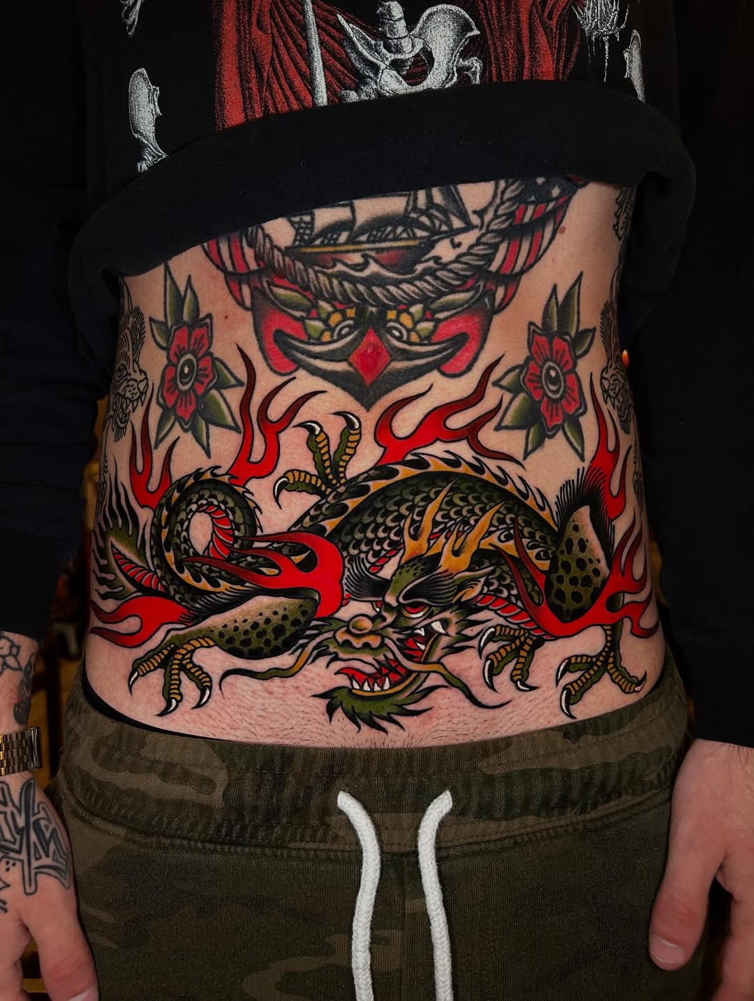 Tattoo by @tattoos_by_kniskern — japanese_irezumi, american_traditional