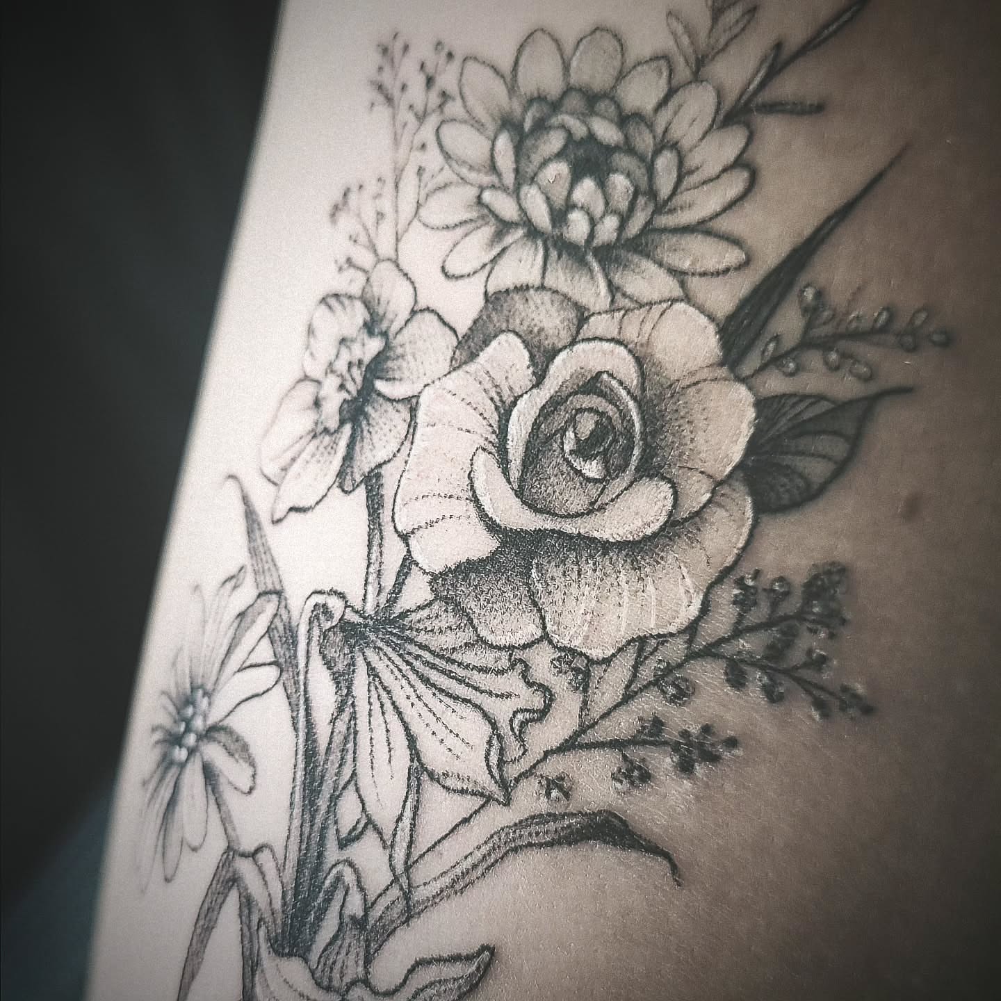 Tattoo by @shannongatesart — black_and_grey, realism