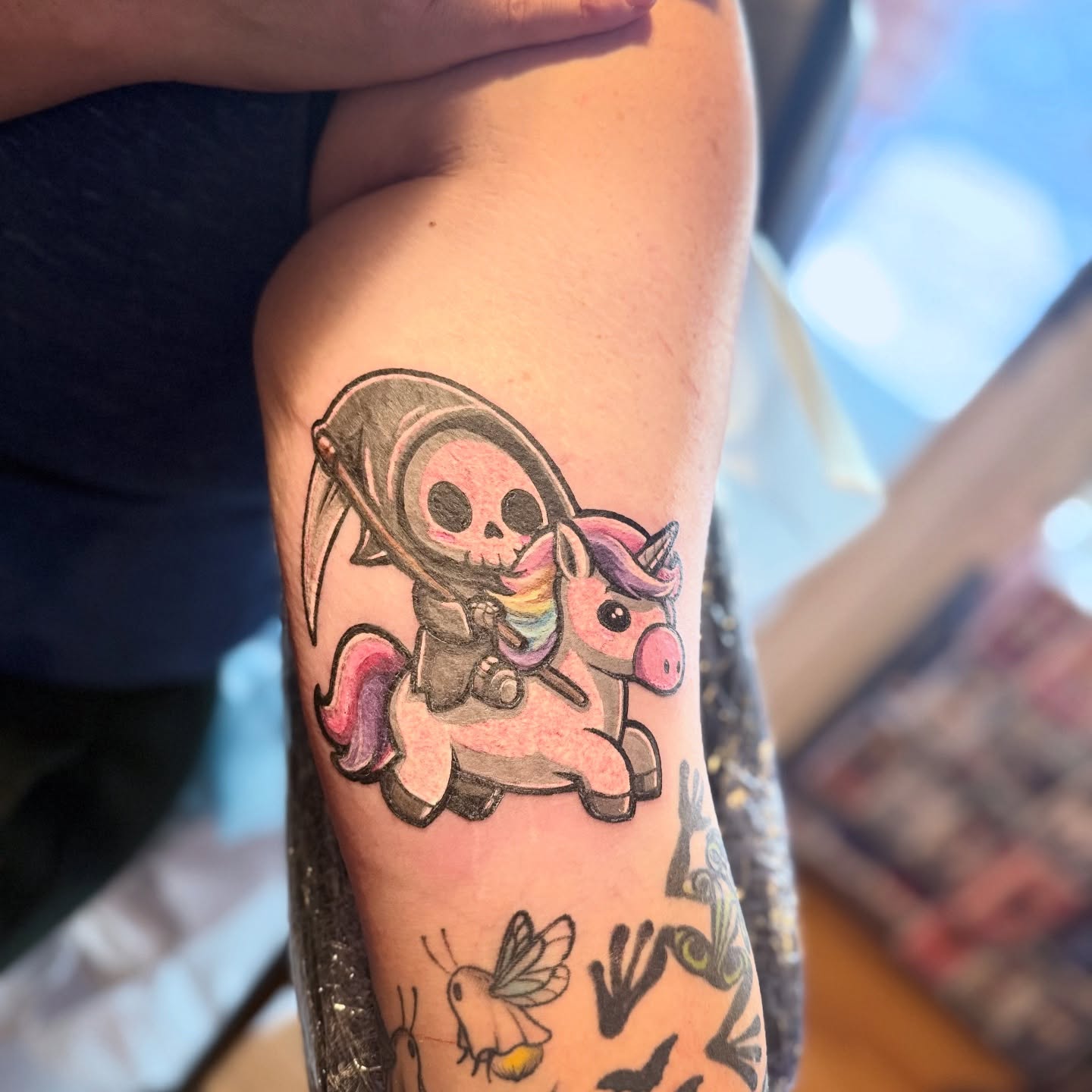 Tattoo by @ravenwrathmore — dotwork