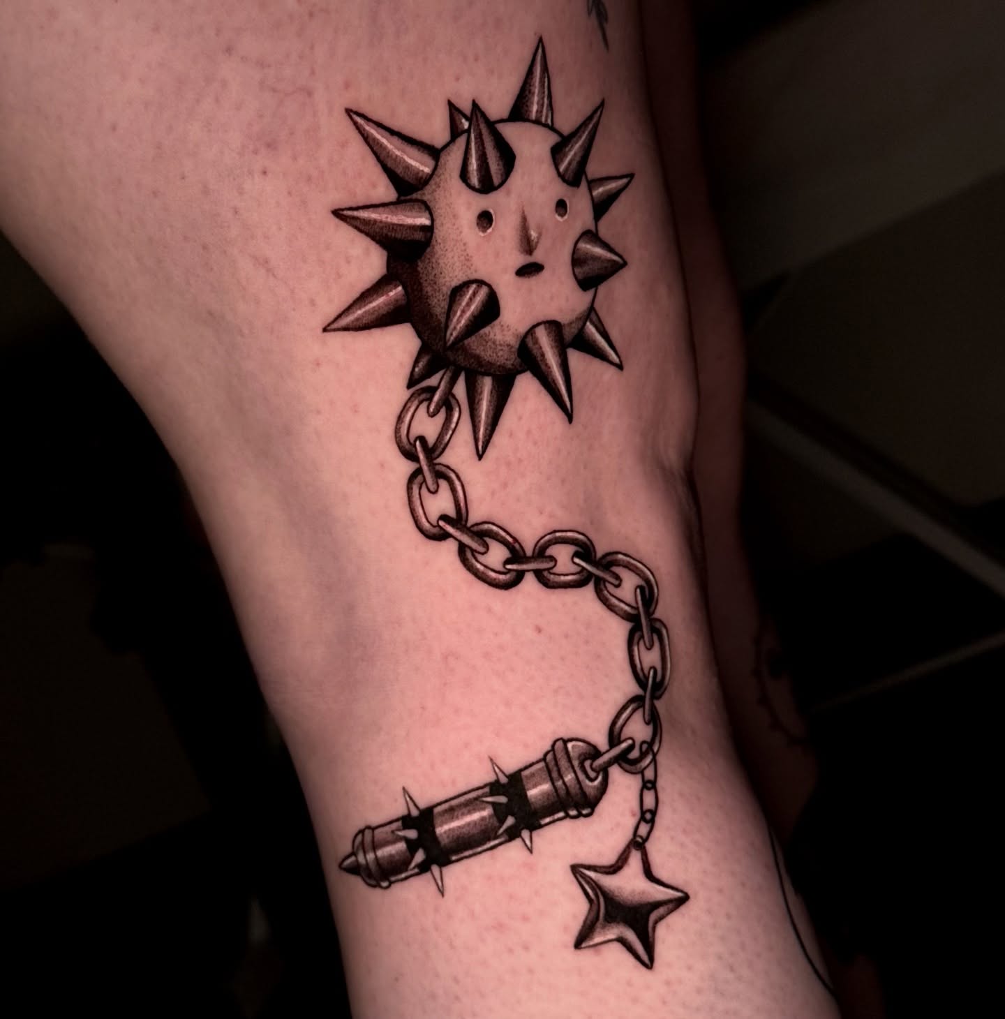 Tattoo by @noble.tattoos — black_and_grey, geometric