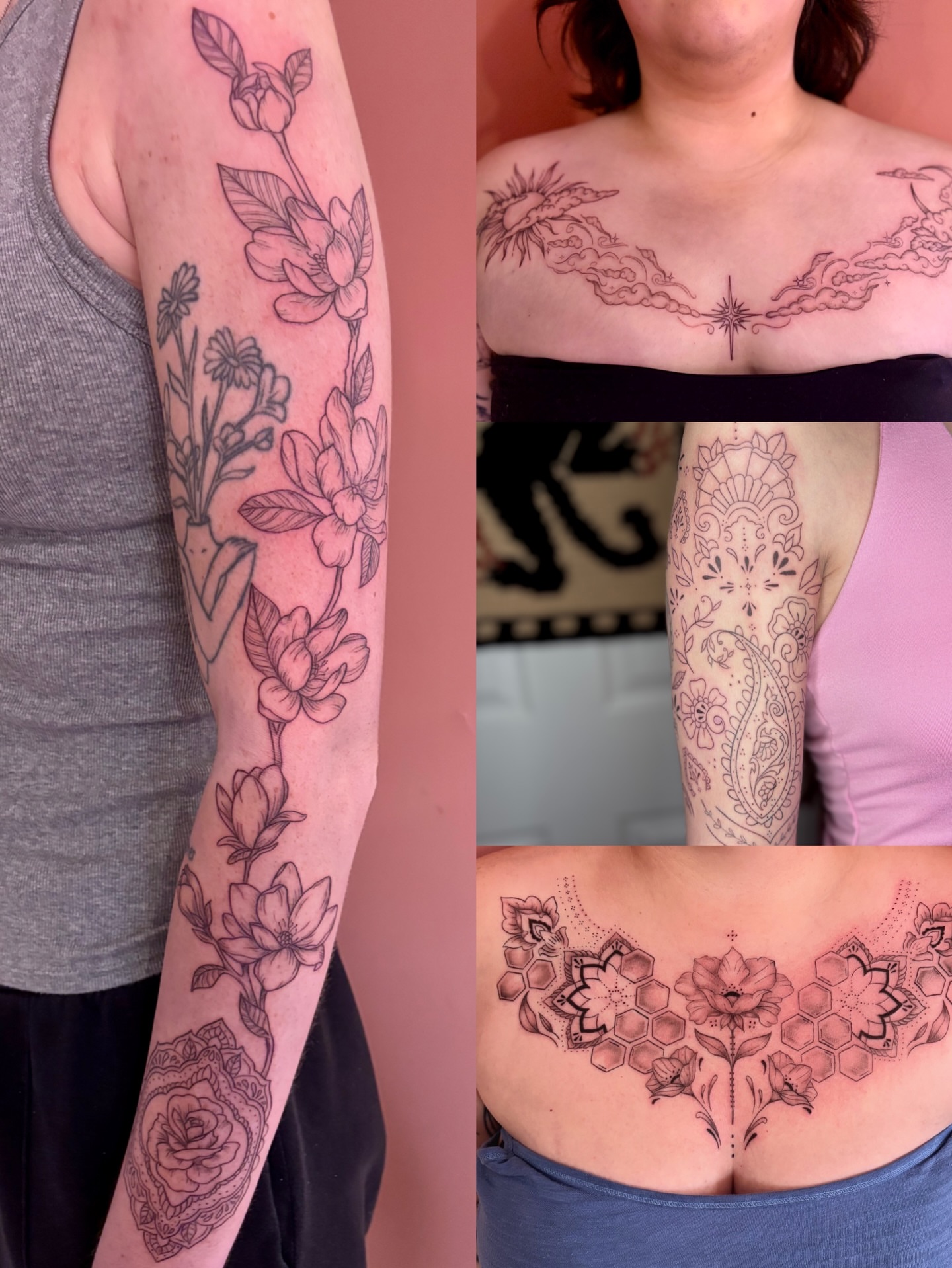 Tattoo by @damoretattoos — black_and_grey, ornamental