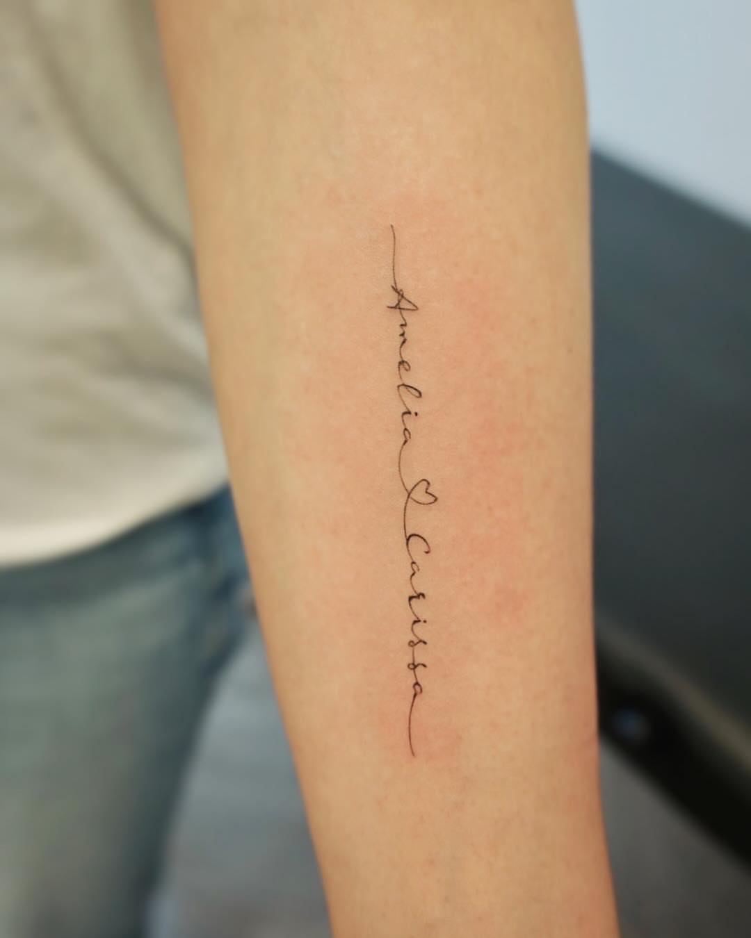 Tattoo by @yuri_tattooer — lettering_script