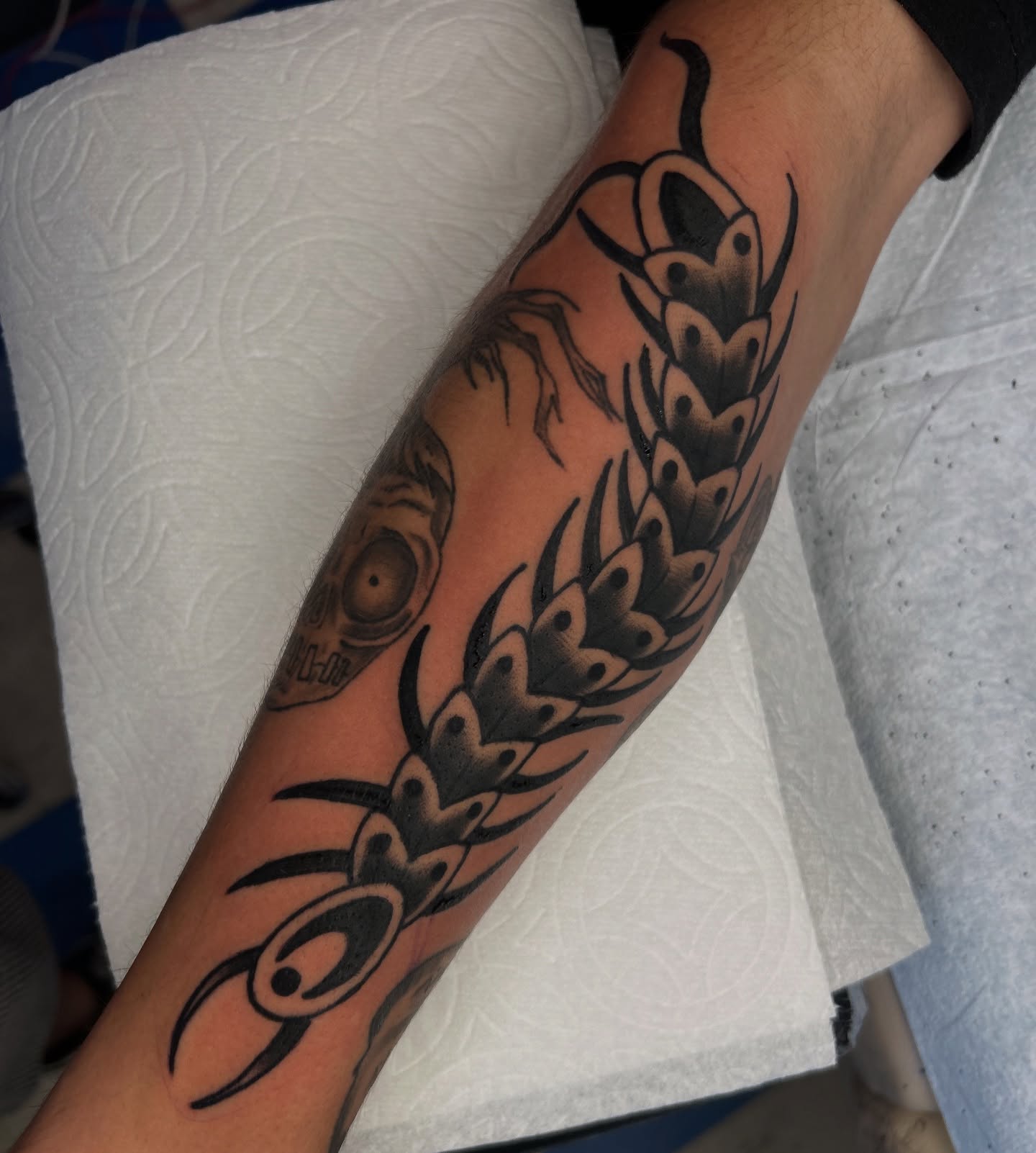 Wheat stalks tribal tattoo on the forearm by β π€ππ©π¦π©π’π β± β