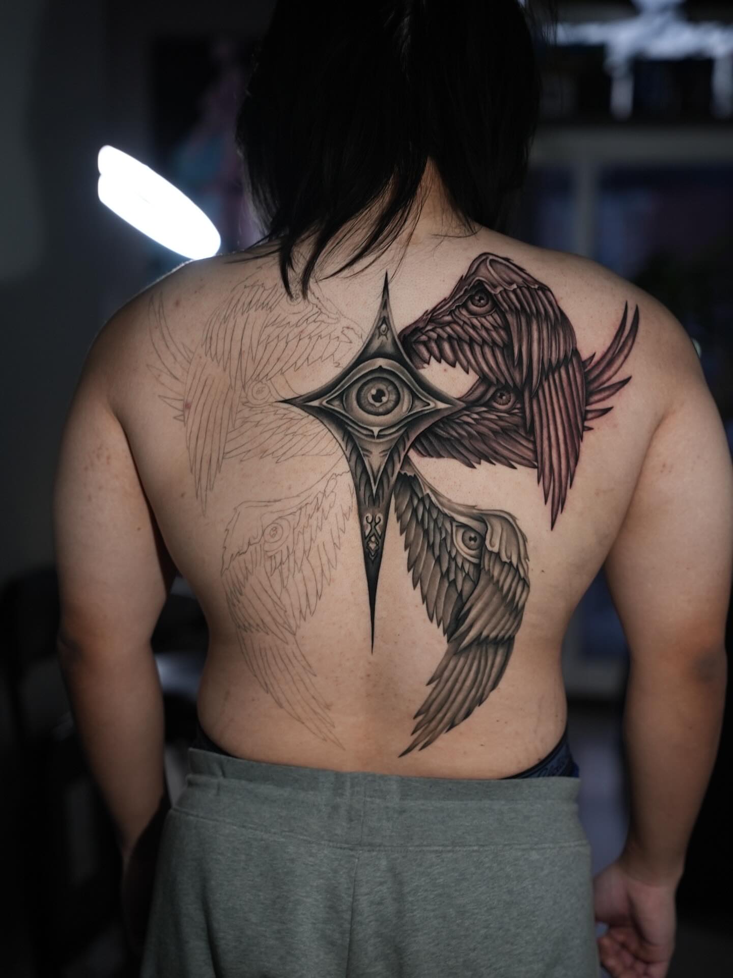 Tattoo by @badvibestattoos — geometric, black_and_grey
