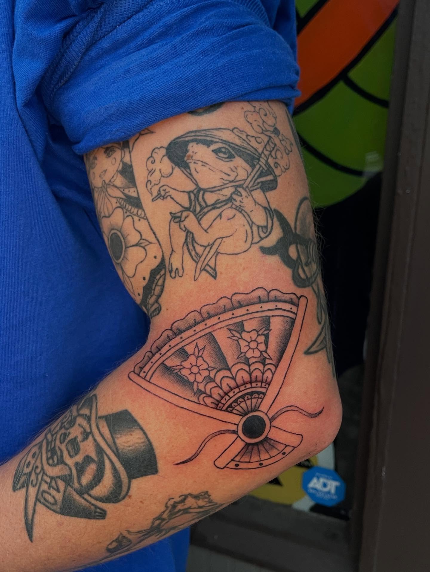 Anime character anime tattoo on the forearm by J❄️, Portland, Oregon