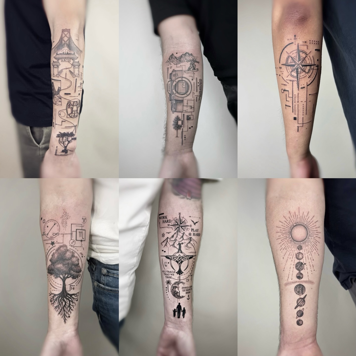 Geometric design geometric tattoo on the forearm by Jadyn Pang