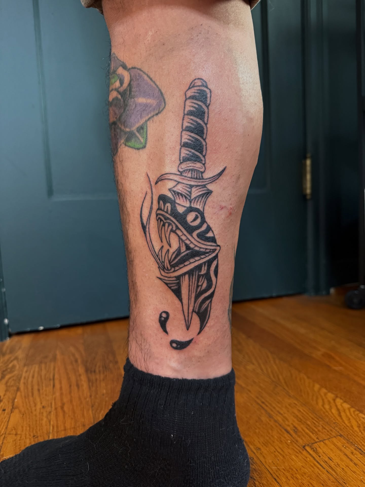 Tattoo by @pdv — black_and_grey