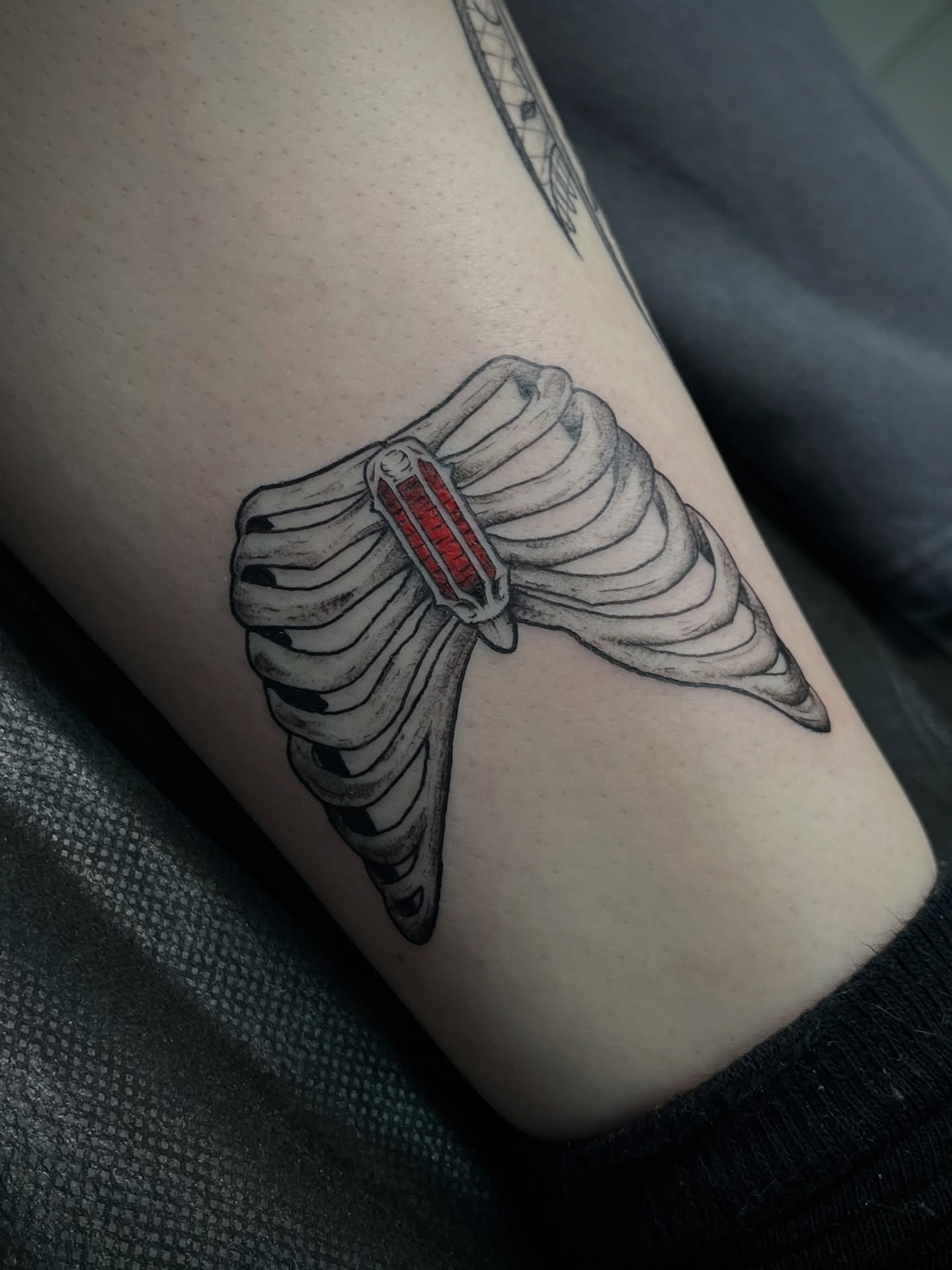 Tattoo by @fairyytaylzz — black_and_grey