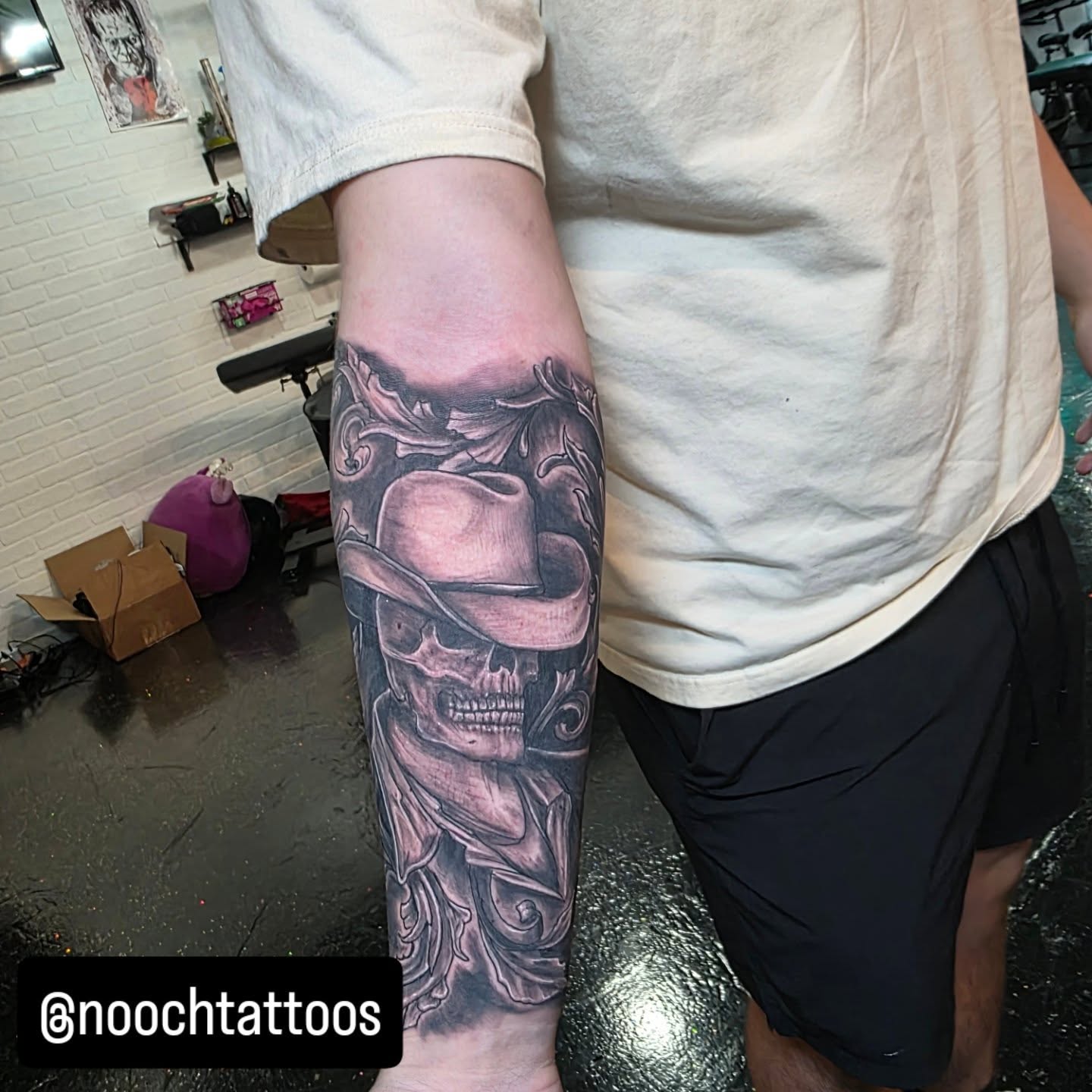 Tattoo by @noochtattoos — realism, black_and_grey
