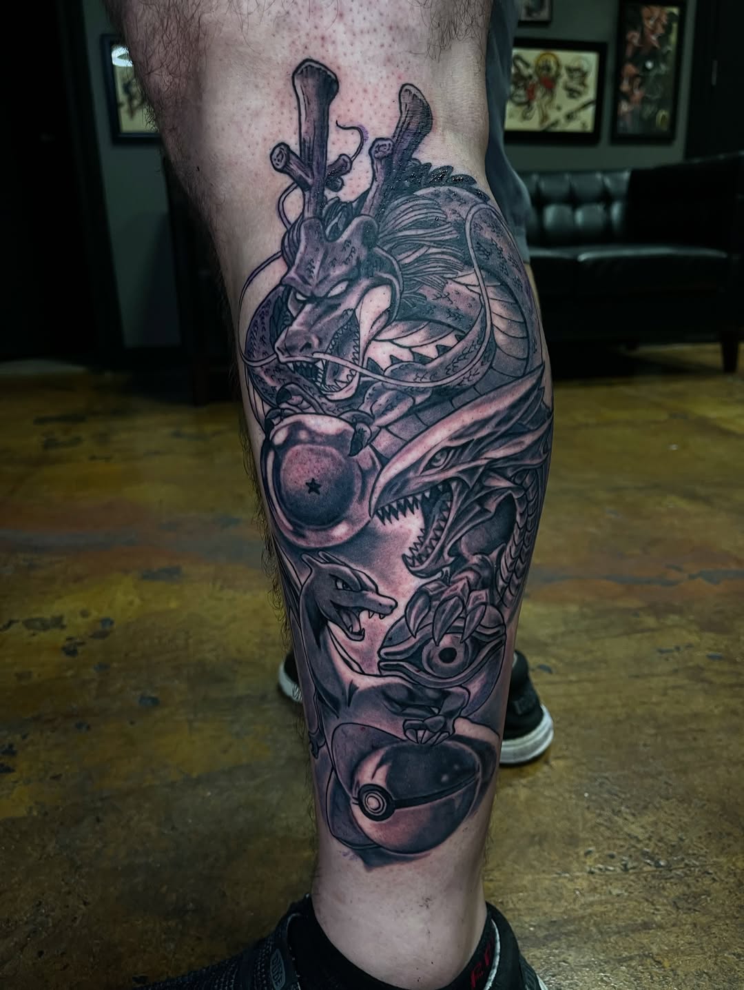 Tattoo by @tattoos_by_elijah — anime, black_and_grey