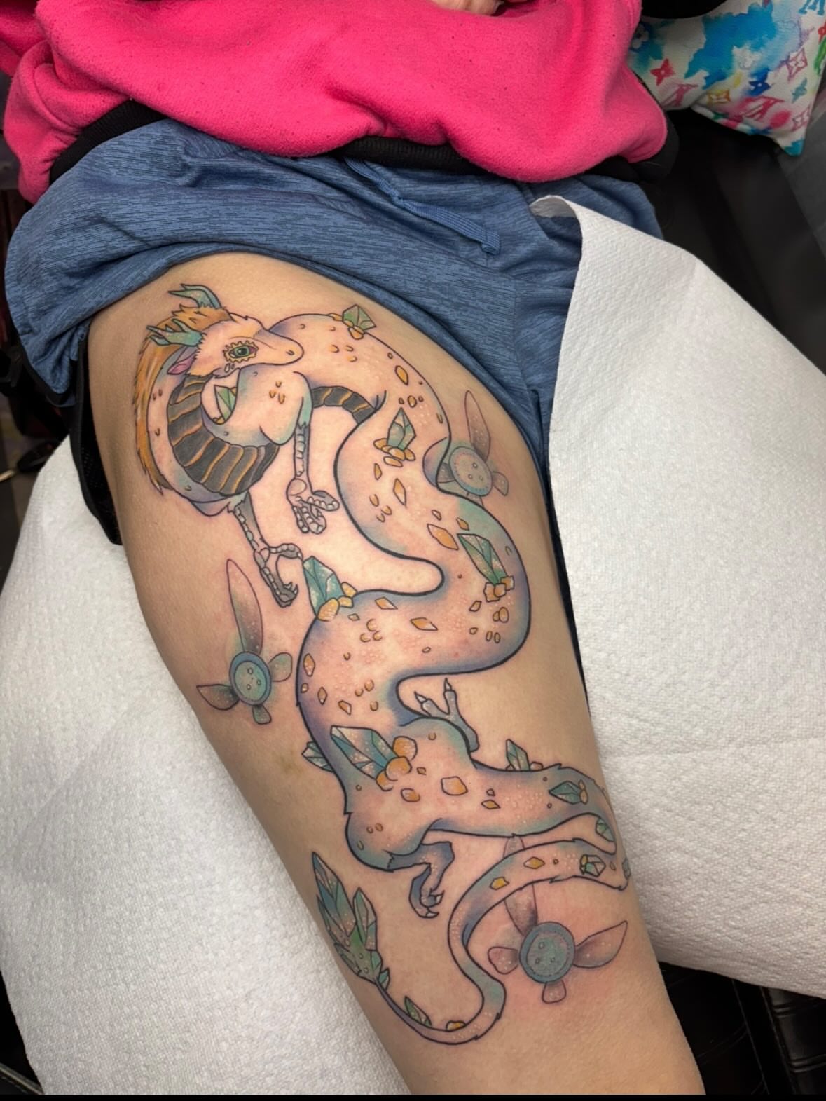 Tattoo by @dobbystattoos — dotwork, new_school