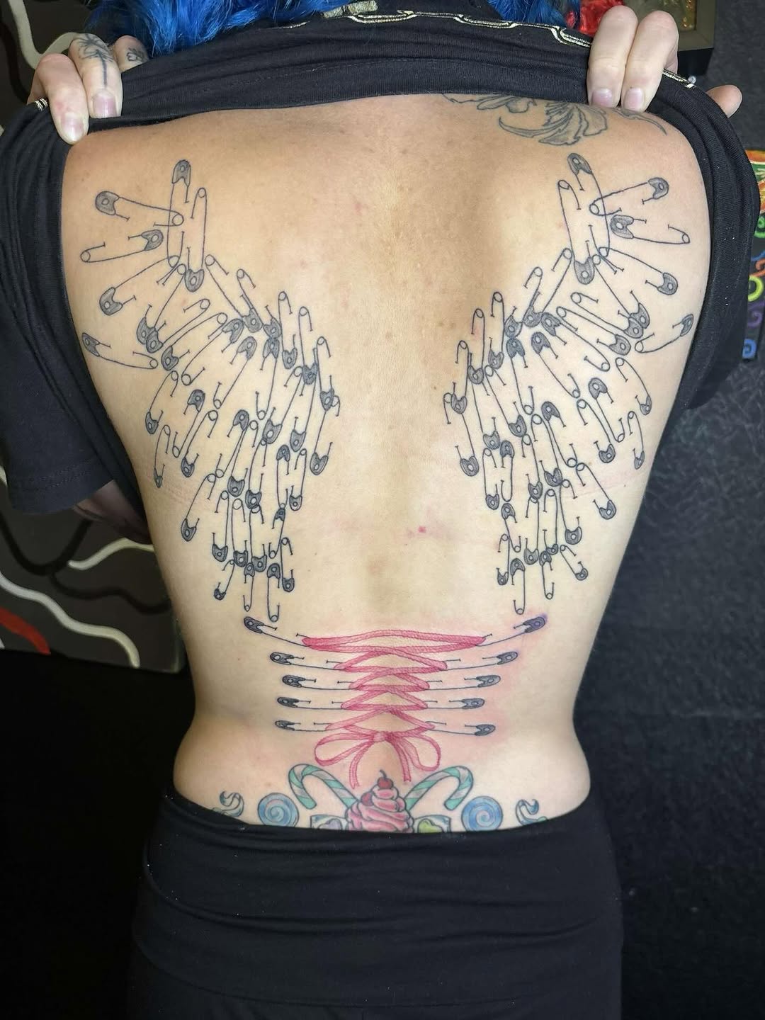 Tattoo by @gabsborderlinetats โ blackwork, trash_polka