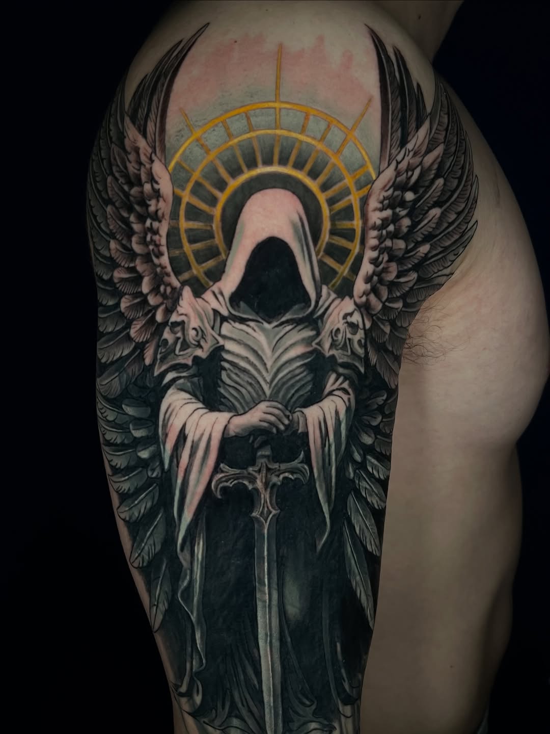 Tattoo by @tattoos_by_angiiee — realism, black_and_grey
