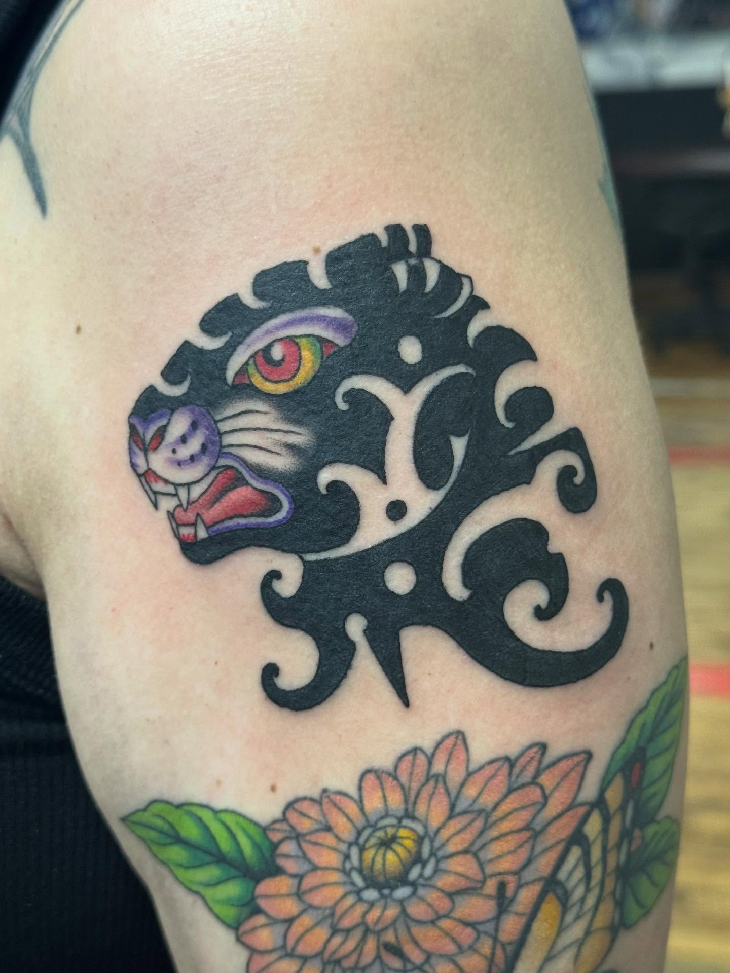 Tattoo by @sootattoos — american_traditional, geometric