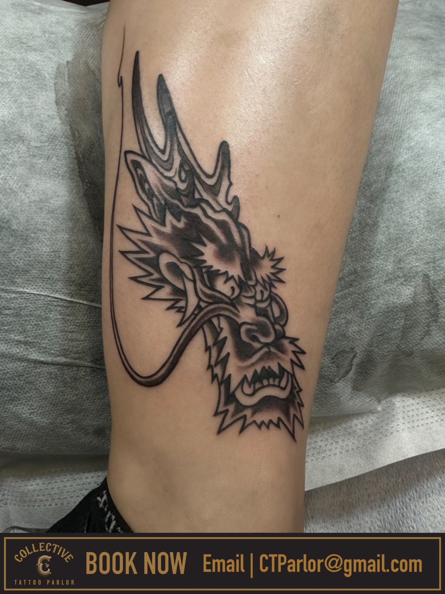 Dragon head realism tattoo on the forearm by Las Vegas Tattoo Artist π€ Nani