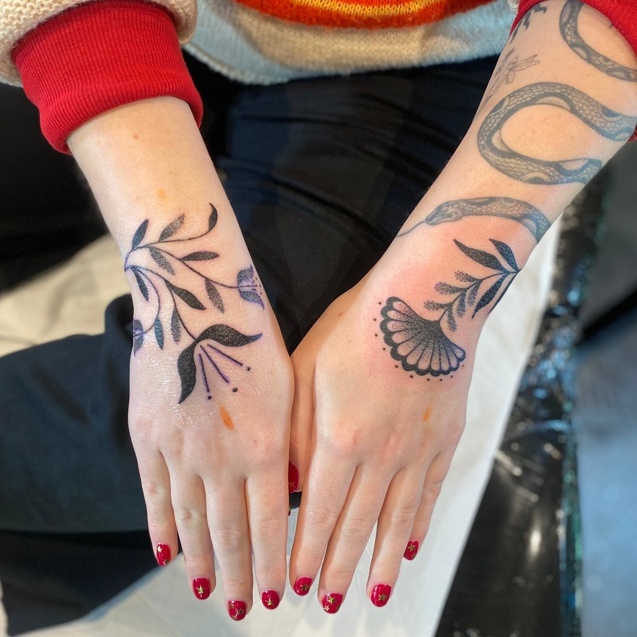 Tattoo by @carafrankenstein — dotwork, black_and_grey