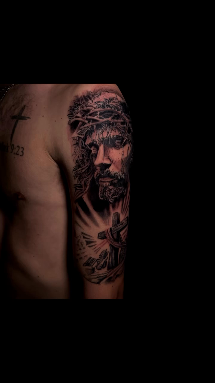 Tattoo by @itscalebbattles — realism, black_and_grey