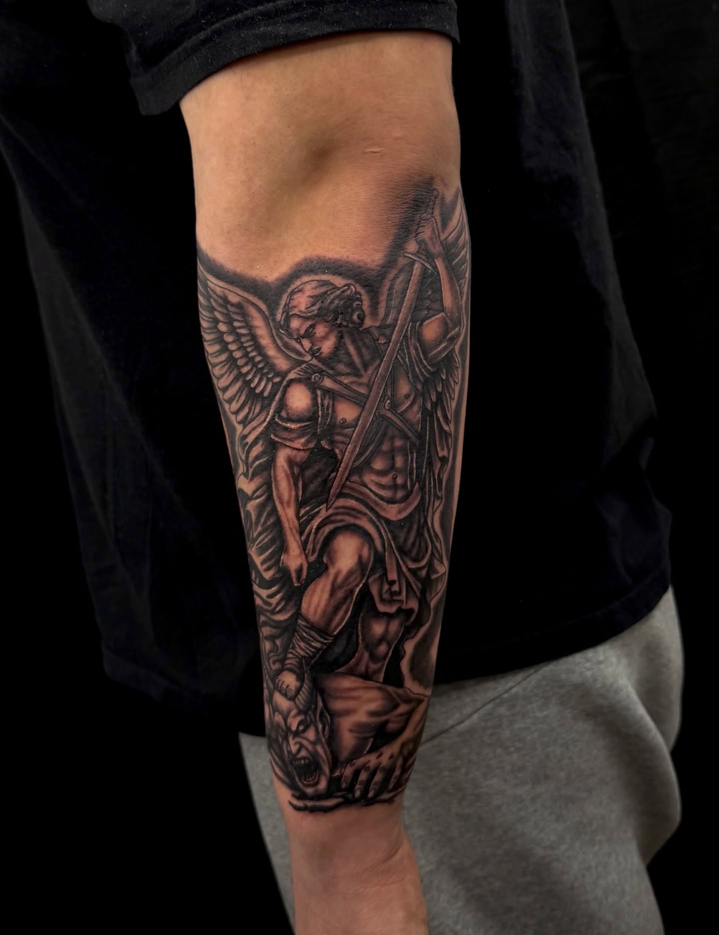 Tattoo by @inkofmine_byleo — black_and_grey, realism
