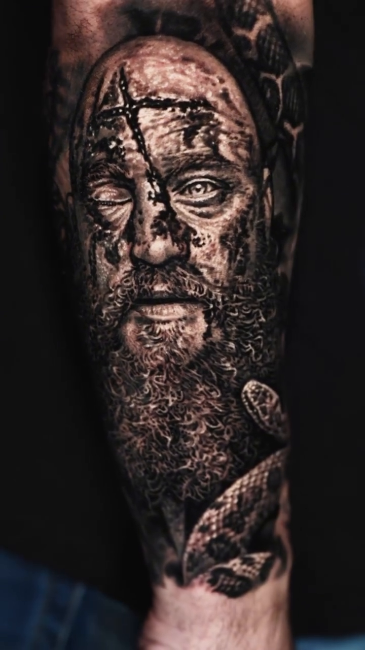 Tattoo by @javi_tattooedtheory — realism, black_and_grey