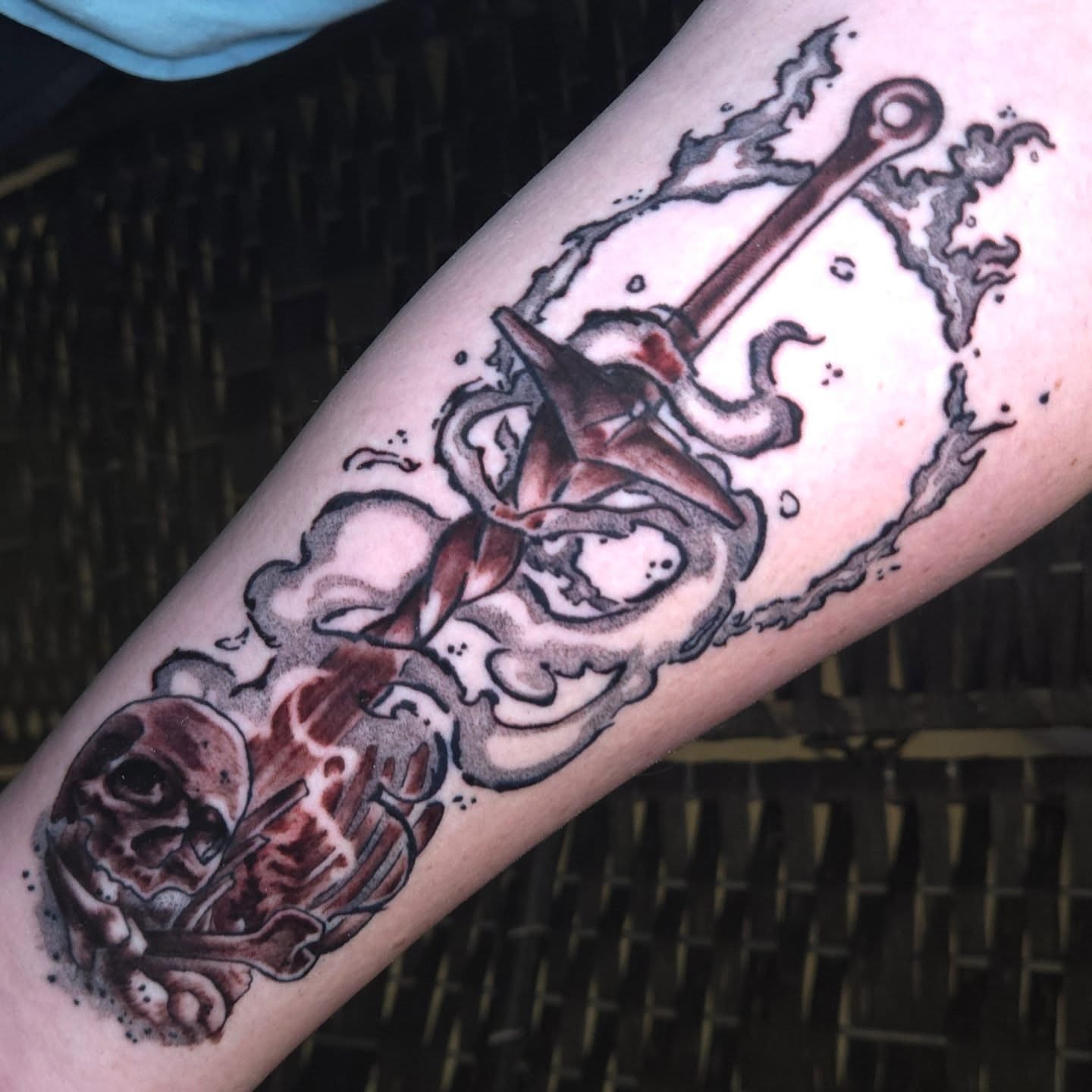 Tattoo by @tattoosbynicmann — black_and_grey