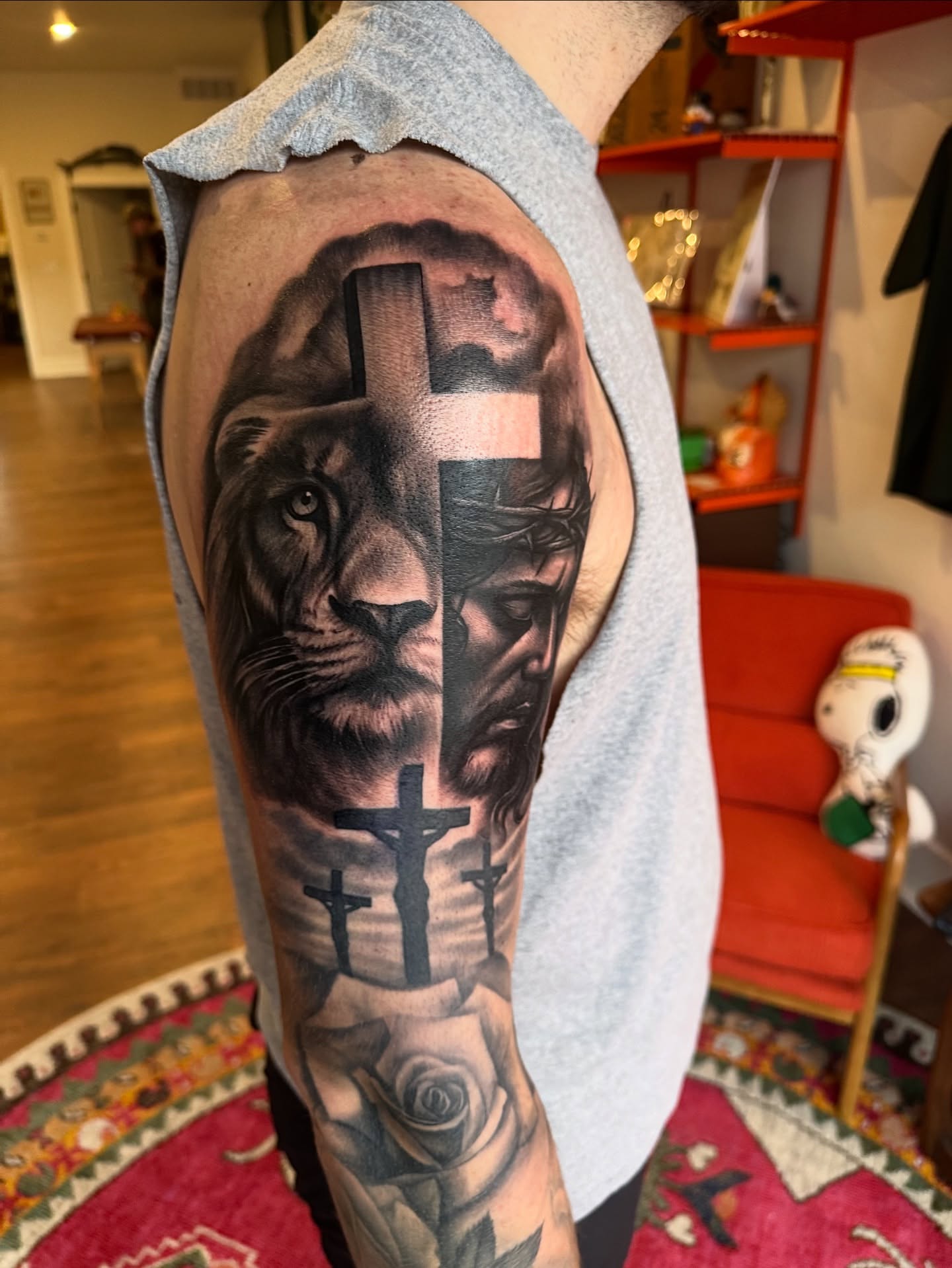 Tattoo by @brycemoodietattoo — realism, black_and_grey