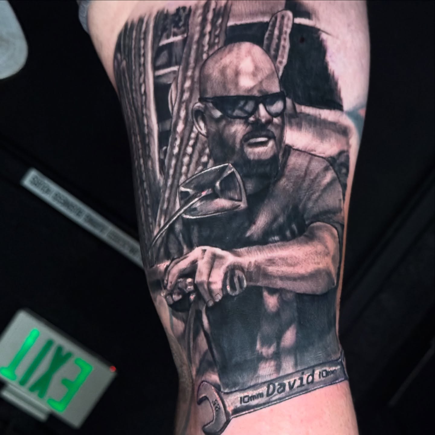 Tattoo by @tonywhodoestattoos — realism, black_and_grey