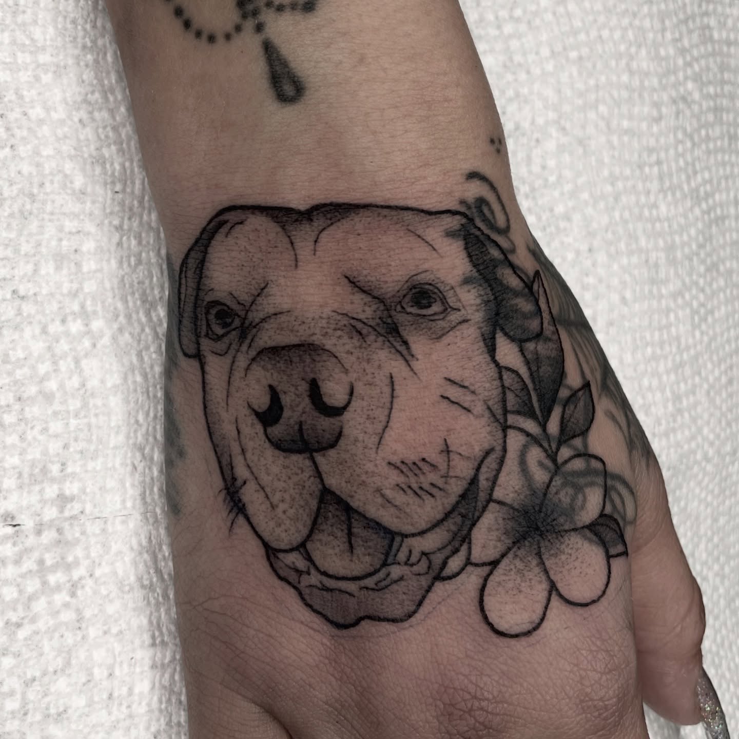 Tattoo by @sillylittleduck — dotwork