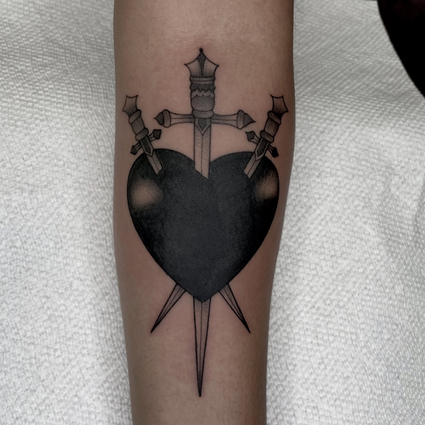 Tattoo by @sillylittleduck — black_and_grey