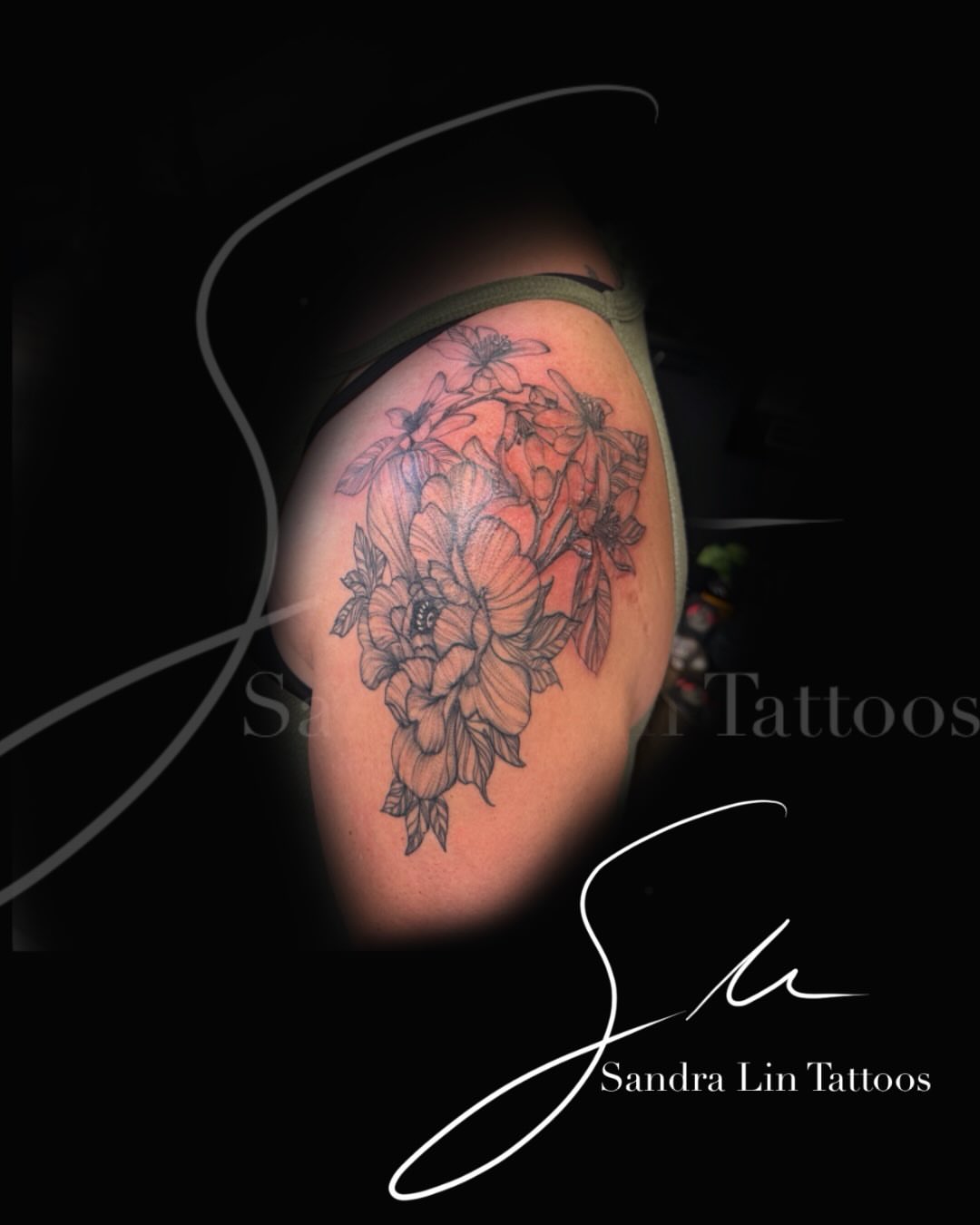 Tattoo by @_sandralintattoos — black_and_grey