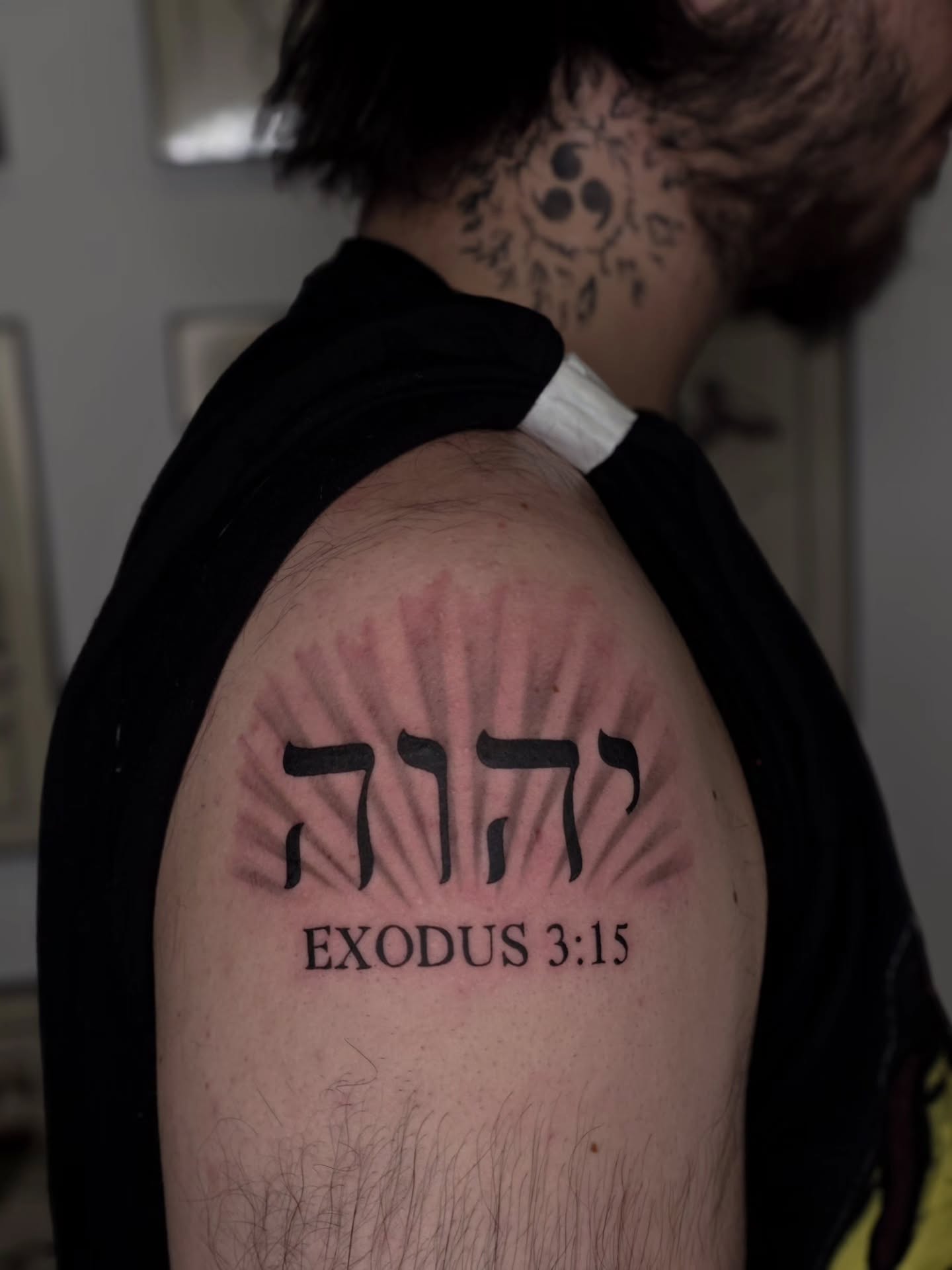 Tattoo by @faerie_rot_ โ lettering_script, black_and_grey