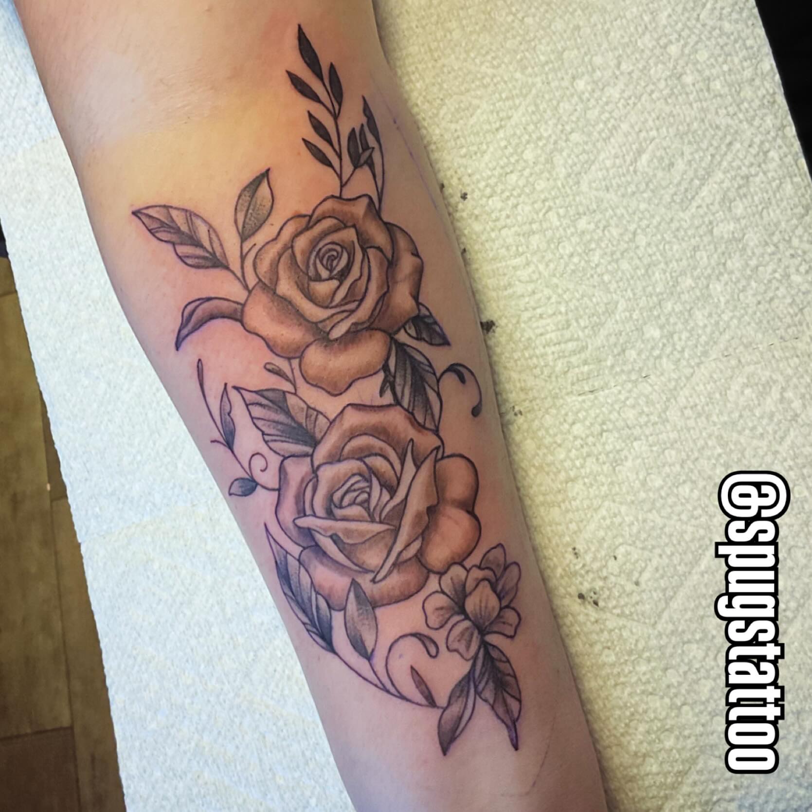 Tattoo by @spugstattoo — black_and_grey