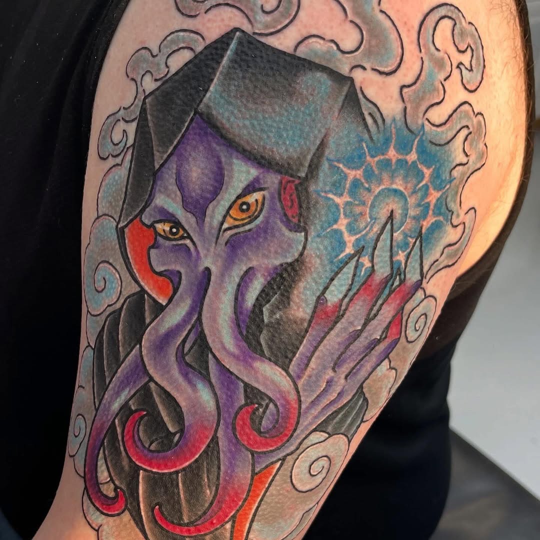 Tattoo by @arcanum.fae.tattoos — neo_traditional, black_and_grey