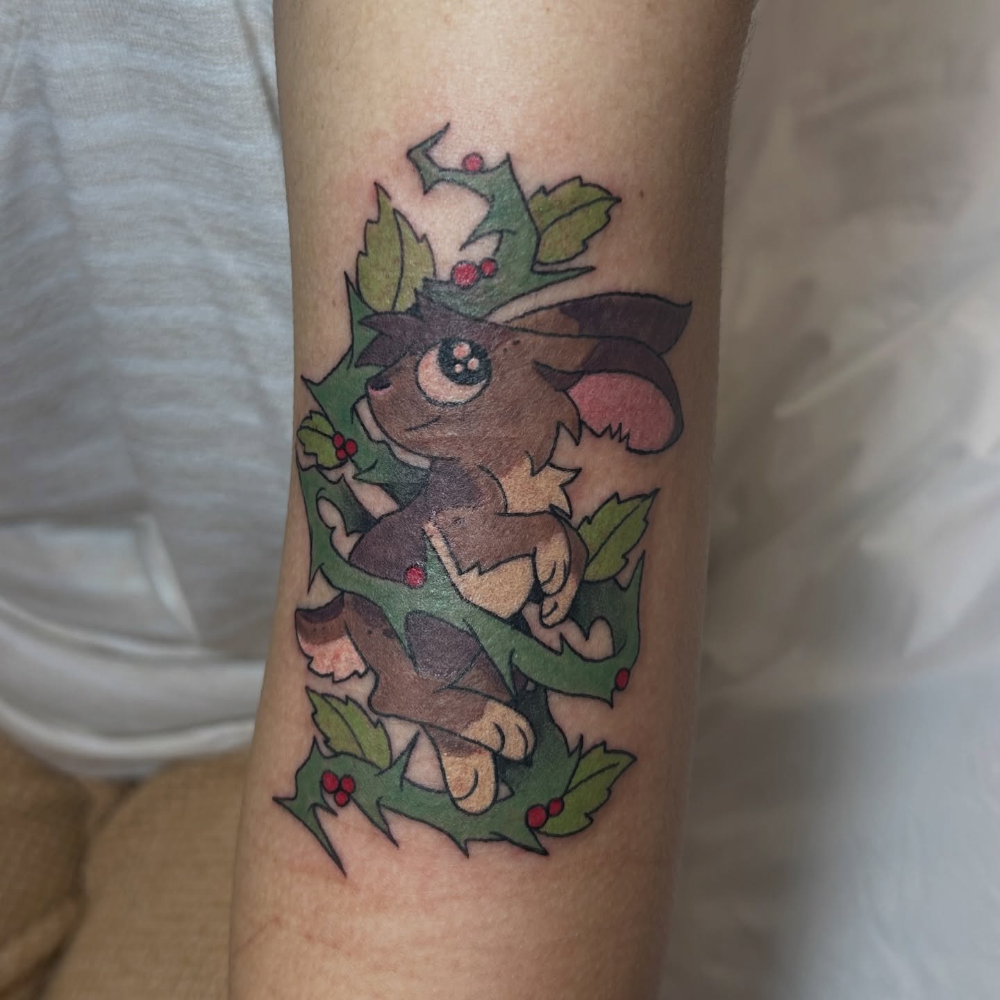 Tattoo by @tatted_pumpkin — dotwork, anime