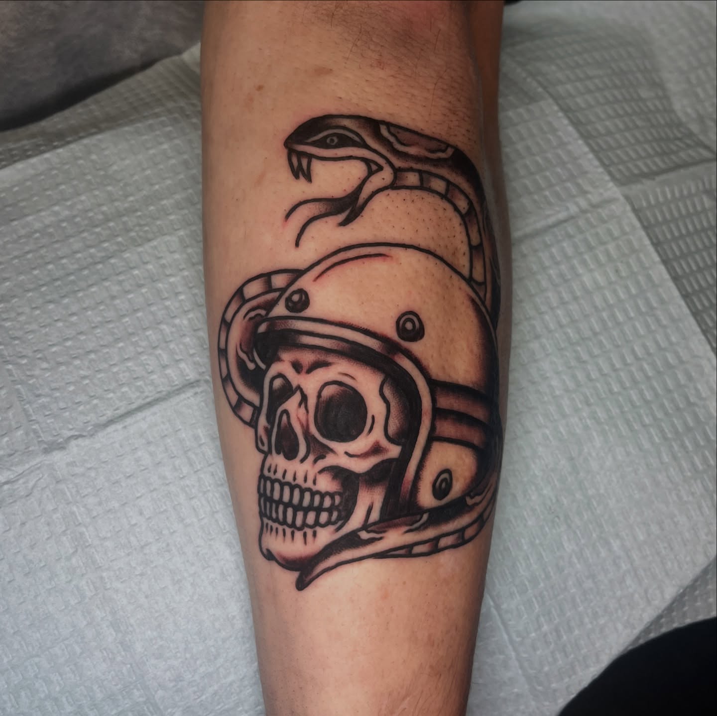 Tattoo by @bbcrla — black_and_grey, realism