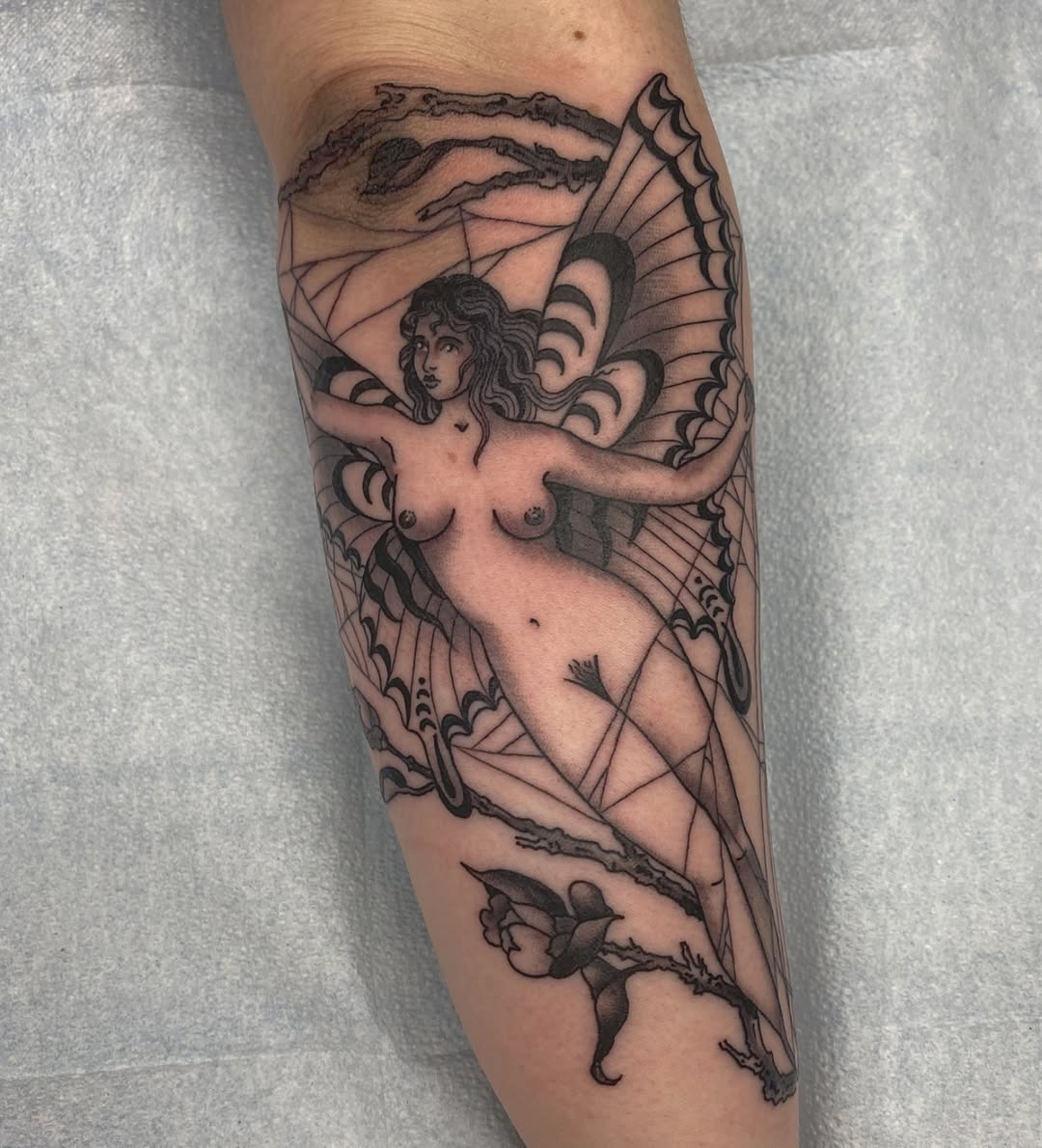 Tattoo by @a_m_bailey_ — black_and_grey, fine_line