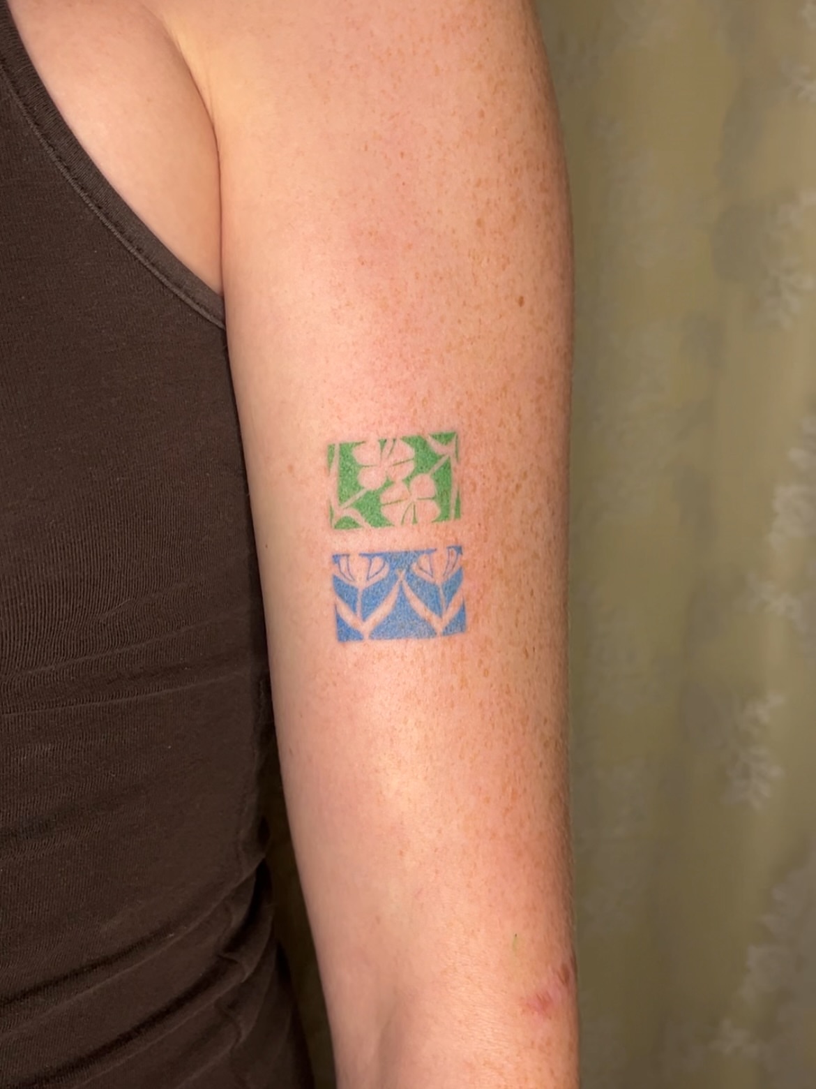 Geometric pattern geometric tattoo on the forearm by mia